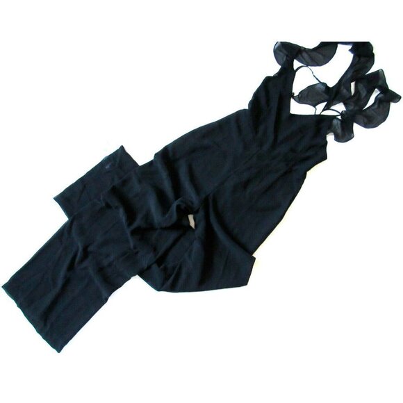 NWT Yumi Kim Boulevard Jumper in Black Cross-back Ruffle Strap Jumpsuit XS $218 - Picture 4 of 8